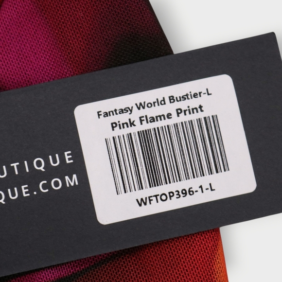 White Fox Fantasy World Bustier Pink Flame Halter Top Womens Size Large - Picture 4 of 7